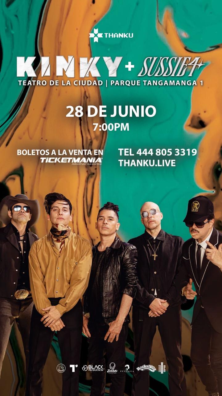 Kinky encenderá el Teatro de la Ciudad en el Tangamanga I