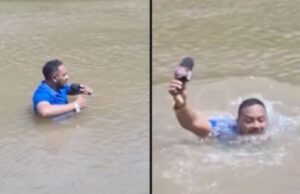Reportero tropieza con el cuerpo de niña desaparecida mientras transmitía en vivo desde un río