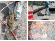 Tapones de grasa impedían correcto funcionamiento de drenaje del mercado República