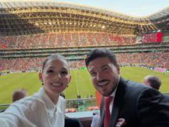 Acusan a Samuel García y Mariana por usar fondos públicos en Mundial para promover a MC