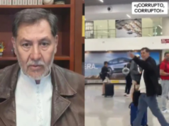 “Son fascistas”: Fernández Noroña responde a pasajeros que lo llamaron “corrupto” y “narc0político” en el AICM
