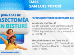 Invita IMSS San Luis Potosí a Jornada de Vasectomía sin Bisturí del 21 al 25 de septiembre